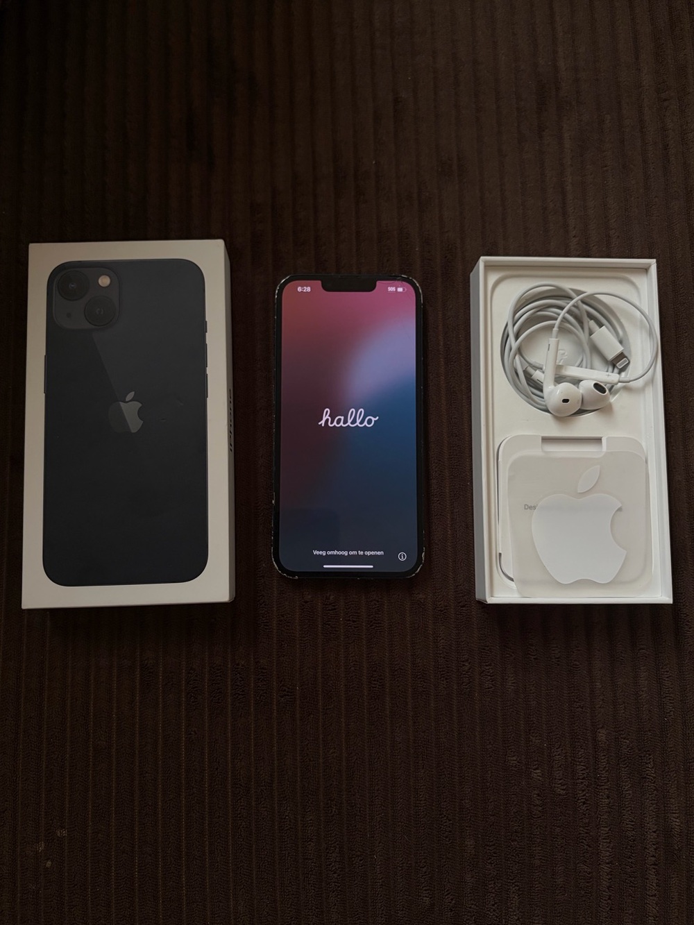 Apple iPhone 13 Black with Accessories and Box